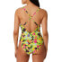 Bar III Women s Floral Chic One Piece Swimsuit Yellow Size Large