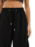 River Island Petite jogger with stripe side in black