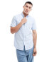 Farah brewer short sleeve shirt in blue