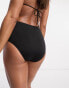 New Look high waisted bikini bottoms in black