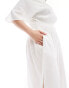 Yours linen look maxi dress in white