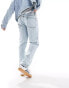 ASOS DESIGN straight leg jeans in light wash blue wash