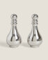 Steel salt and pepper shaker set