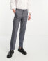 Ben Sherman wedding suit trousers in grey check