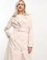 Forever New belted maxi trench maxi coat in soft cream