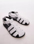 Topshop Babs premium leather fisherman sandals in white