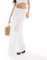 Esmee textured maxi beach skirt in white