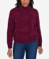 Women's Classic Chenille Diamond Stitch Turtleneck Sweater