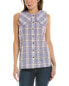 Ganni Seersucker Shirt Women's Purple 38