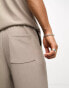 Selected Homme co-ord plisse shorts in beige