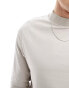 ASOS DESIGN turtle neck long sleeved t-shirt in light grey