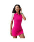 Belle mere Women's Half-Zip Two-Way Long and Half Sleeves Mini Dress