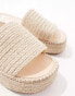 ASOS DESIGN Jordyn flatform espadrille sandals in natural