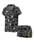 Женская пижама Concepts Sport womens Navy Milwaukee Brewers Flagship Allover Print Top and Shorts Sleep Set