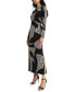 Women's Printed Long Sleeve Maxi Dress