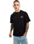 Bershka Blur back graphic t-shirt in black