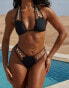 Moda Minx X Savannah-Shae Richards ruby double strap triangle bikini top in black