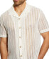 Men's Panama Textured-Knit Stripe Button-Down Camp Shirt