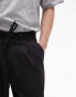 Topman baggy leg with elasticated tie waist jogger in black