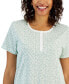 Women's Cotton Printed Henley Sleepshirt, Created for Macy's