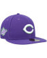 Men's Purple Cincinnati Reds Lime Side Patch 59FIFTY Fitted Hat