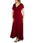 Plus Size Empire Waist V-neck Maxi Dress