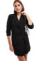 Miss Selfridge blazer dress with ruched detail in black