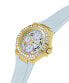 Guess Damen Armbanduhr SELENE Multifunktion hellblau, gold 39 mm GW0695L1