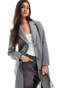 Vila longline formal coat in grey