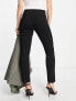 Mango tailored slim leg trousers in black