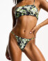 Weekday Sway tanga thong bikini in bliss lime exclusive to ASOS