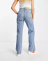 Stradivarius 90s dad jeans in vintage blue