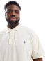 Polo Ralph Lauren Big &Tall icon logo pique polo custom fit in cream