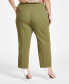 Plus Size High Rise Fly-Front Ankle Pants