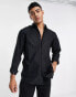 Selected Homme slim fit easy iron smart shirt in black