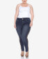 Plus Size Super Stretch Denim with Cheetah Pannel