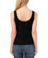 Women's Solid Scalloped Neck Knit Sweater Tank Top