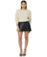 Women's Kamila Faux-Leather Pleated Mini Skirt