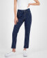 Women's Striped Straight-Leg Ankle Jeans