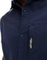 Marshall Artist pocket detail short sleeve shirt in navy