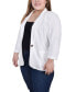 Plus Size 3/4 Sleeve Scuba Crepe Blazer