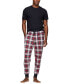 Men's Plaid Waffle-Knit Jogger Pajama Pants