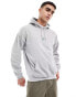 ASOS DESIGN oversized hoodie with text prints in grey marl