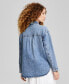 Women's Oversized Western Snap-Front Denim Shirt, Created for Macy's