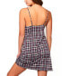 Women's Cozy Modal Plaid Trimmed in Elegant Lace 1 Pc Nightgown