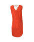 Пляжная одежда для женщин G-III 4Her by Carl Banks Womens Orange Clemson Tigers Game Time Burnout Cover-Up V-Neck Dress