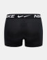 Nike Dri-Fit Essential Microfibre briefs 3 pack in black with black/red/blue waistband