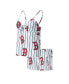 Женская пижама Concepts Sport Womens White Boston Red Sox Reel Allover Print Tank Top and Shorts Sleep Set