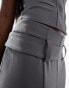 Kaiia tailored flared hem maxi skirt co-ord in charcoal