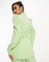 Y.A.S tailored puff sleeve belted blazer co-ord in mint green